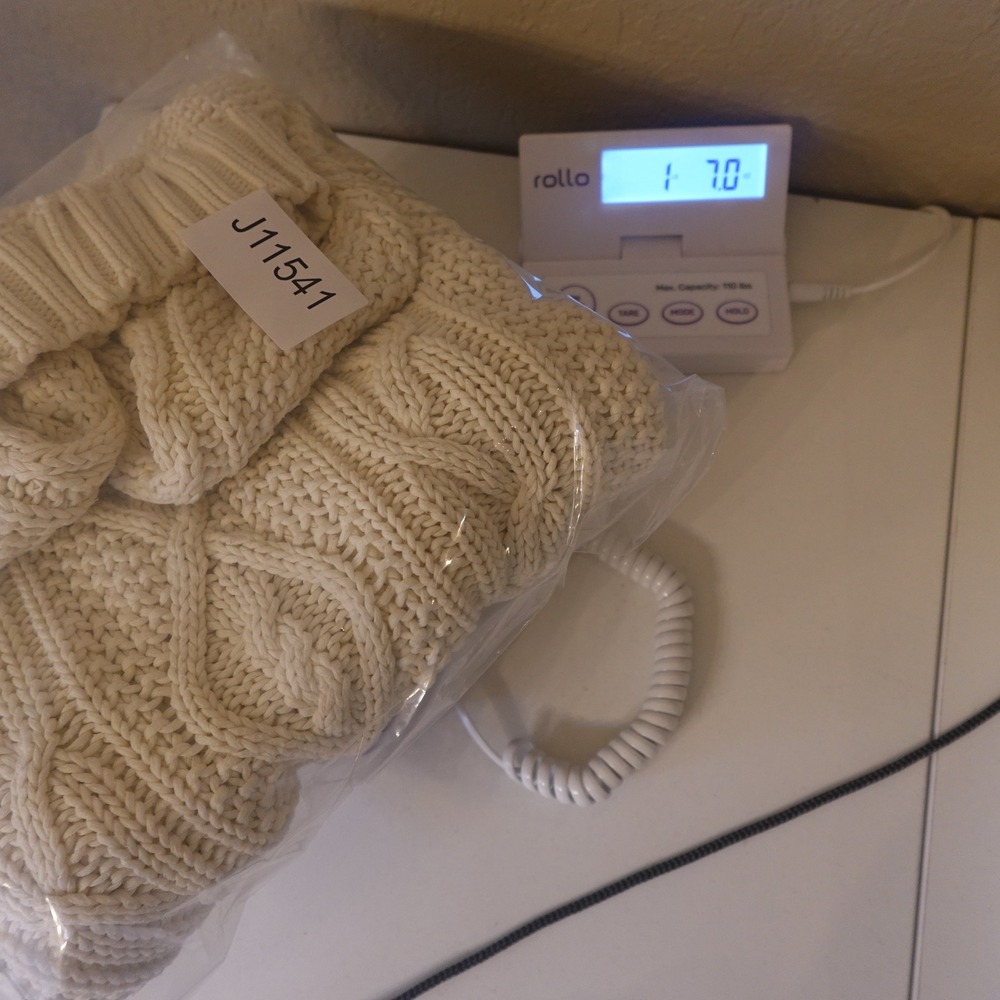 Ralph Lauren Sweater Women Medium Cream Cable Knit Cotton Turtleneck Fisherman - Picture 8 of 8